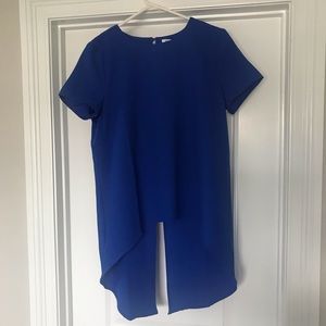 High/Low Trendy Royal Blue top